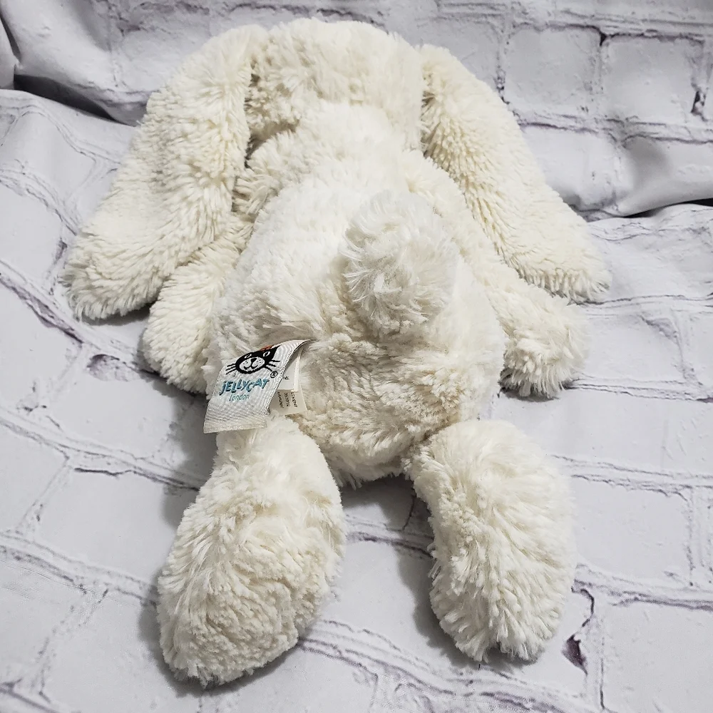 ๐SOLD๐ Jellycat Bashful Bunny Medium Cream 10" Stuffed Animal Toy Lovey Floppy - Picture 4 of 9